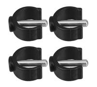 MOBUTOFU Lot de 4 Pinces de Verrouillage en C pour Béquilles 22mm, Clips de Fixation Ajustables en Caoutchouc Thermoplastique Noir, Goupilles 25mm Compatibles Tabourets et