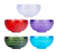 MOBUTOFU Lot de 5 Bols en Acrylique pour Masque Facial, Pratique et Léger, Diamètre 6 Cm, Soins du Visage en Voyage Couleur Aléatoire