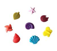 MOBUTOFU Lot de 8 Marqueurs de Verre en Silicone Réutilisables de Feuille et Conque Ventouse, Lavables, pour Fêtes de Cocktails et Fraternités