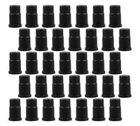 MOBUTOFU Manchons pour Roulettes en Abs Noir 35pcs, Inserts de Manchon pour Roulette de Meubles, Remplacement pour Tige S'insère la Douille, Adaptés pour Meubles en Bois et Pieds de Chaise