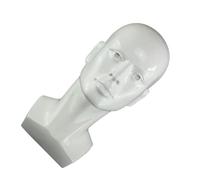 MOBUTOFU Mannequin de Tête Homme Chauve en Plastique Abs Support en Acier pour Affichage de Chapeaux et Masques en Boutique ou Centre Commercial