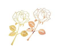 MOBUTOFU Marque-page Présent Romantique Forme de Rose, Trombone Décoratif en Métal Facile à Fixer et Retirer Saint-valentin, Lecture Mariages