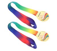 MOBUTOFU Médailles de Natation en Alliage de Zinc Or pour Enfants Lot de 2, avec Rubans, Parfaites pour Manifestations Sportives et Récompenses d'Équipe