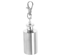 MOBUTOFU Mini-flasque Argenté 1 Oz en Acier Inoxydable Porte-clés Pratique, Design Élégant pour Transporter Alcool et Whisky en Déplacement
