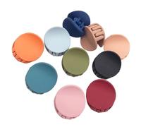 MOBUTOFU Mini Pinces à Cheveux Rondes Lot de 10 Couleur Aléatoire en Acrylique Design Adorable et Prise Sécurisée Antidérapante pour Fille pour Anniversaire ou Séance