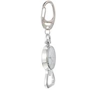 MOBUTOFU Montre Porte-clés Quartz Multifonction en Acier Inoxydable, Fête | Style Vintage Créatif, Lecture Facile à L'envers, Usage Paquet à Main, Élève Infirmier, Argenté
