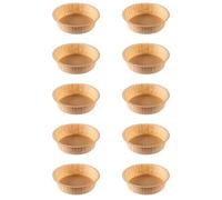 MOBUTOFU Moules à Gâteau et Anniversaires Lot de 10 pour Cuisson Uniforme en Papier Antiadhésifs Jetables pour Expérimenter de Nouvelles Recettes