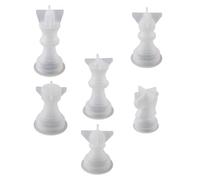 MOBUTOFU Moules en Silicone pour Pièces D’échecs 6 Pièces, Démoulage Facile