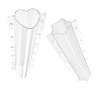 MOBUTOFU Moules Façonnage Concombre et Légumes Lot de 2, Modèles Transparent Cœur et Étoile, Résistants aux UV, Utilisables pour Jardinage Maison et Plantation de Fruits
