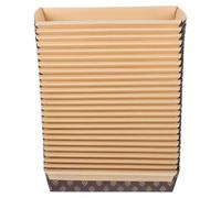 MOBUTOFU Moules Papier Ondulé Rectangulaires Grand Format 25 Pièces - Caissettes à Pâtisserie Antiadhésives Résistantes la Cuisson - Plateau Cuisson Écologique pour Gâteaux, Toasts