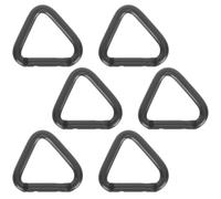 MOBUTOFU Mousquetons Triangulaires Résistants à l'usure et Haute Résistance Lot de 6 en Alliage D'aluminium Noir, Clips d'alpinisme pour Escalade et Vie Quotidienne