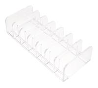 MOBUTOFU Organisateur Rangement Vertical de Palettes de Fards à Paupières Transparent en Ps 7 Compartiments pour Petits Carnets et Crayons à Sourcils, pour Salle de Bain ou Atelier