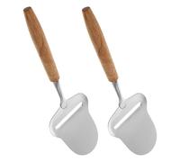 MOBUTOFU Outil de Râpe à Fromage en Acier Inoxydable 2pcs avec Manche en Bois Ergonomique, Design Unique, Facile à Nettoyer Préparation Cuisine à Domicile