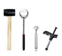 MOBUTOFU Ouvre-noix en Acier Inoxydable Grip et Bords Lisses, Kit 1 Set pour Ouvrir Noix, Outil Pratique pour Fruits