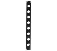 MOBUTOFU Panneau de Brassage en Rack 1u 8 Canaux Xlr pour Audio | pour Studios Professionnels, Conception Double Face, Acier Laminé à Froid, Accès Avant et Arrière, Noir