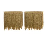 MOBUTOFU Panneau de Chaume Artificiel 2pcs en Pe Résistant la Rouille Soleil, Décoration de Jardin Extérieur Style Campagne Forme Réaliste