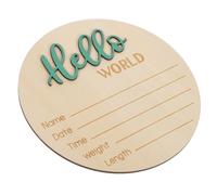 MOBUTOFU Panneau Rond en Bois pour Annonce de Naissance Nom de Bébé, Design Simple et Délicat, sans Bavures, Accessoire pour Séance Photo de -né