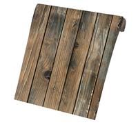 MOBUTOFU Papier Peint Mural Adhésif Effet Bois Rustique en Vinyle Amovible pour Salon et Chambre 3D Texture Bois