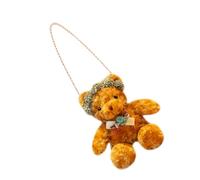 MOBUTOFU Paquet Bandoulière pour Fille en Peluche Ours Adorable Fermeture Éclair Lisse, pour Balade et Sortie D'une Journée