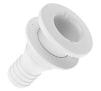 MOBUTOFU Passe-Coque Droit pour Bateau, Drainage, Blanc Abs, 33 Mm | Traversée Marine pour Yacht et Rv, Installation Facile, Anti-accumulation, Diamètre 26mm, Base 1-1/4 Inch