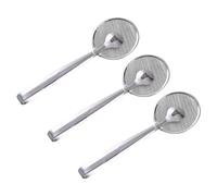 MOBUTOFU Passoire avec Pince en Acier Inoxydable 3 Pièces, Cuillère Filtre Facile à Nettoyer Utiliser Cuisine Cuisson