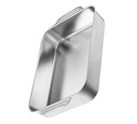 MOBUTOFU Petit plat à rôtir inox 41x24x5,3 cm compatible induction, plat rectangulaire pour griller et cuisson familiale four