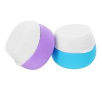 MOBUTOFU Petits Pots Cosmétiques en Silicone Surface Lisse 20ml Couvercles Étanches Lot de 2 pour Crème et DIY Cosmétique