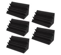 MOBUTOFU Pièges à basses en mousse de polyuréthane noire, coussin insonorisant pyramidale 5Pcs, absorption acoustique, pour salles de piano et espaces intérieurs