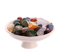 MOBUTOFU Pierres Roulées D'agate Naturelle Colorée 100g, Grains 0,5-2cm, Décoratives pour Aquarium, Polissage Simple pour Surface, Pierres Naturelles Colorées