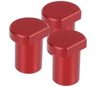 MOBUTOFU Pince pour Trou de Chien en Alliage d'Aluminium Rouge 19 MM Lot de 3, Butées d'Établi Courtes pour Établi Menuisier, Accessoires pour Travail du Bois en Atelier