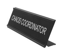 MOBUTOFU Plaque de Bureau Alliage Aluminium pour Médiateur Panneau de Bureau Chaos Coordinator Décoration Élégante et Facile à Installer pour Espace Professionnel et Domicile