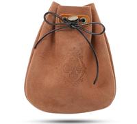MOBUTOFU Pochettes à Cordon Paquet de Rangement Double Polaire Portable pour Bijoux en Cuir Marron Élégant et Épais, pour Femmes et Filles