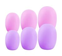 MOBUTOFU Pochettes de Maquillage de Voyage en Silicone Antidérapant 6 Pièces pour Pinceaux à Fard à Paupières et Correcteur, Protection Pratique et Nettoyage Facile