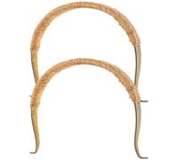 MOBUTOFU Poignées Remplaçables pour Théière Vintage 2 Pièces en Métal, Accessoires pour Bouilloire à Thé, Installation Rapide, Adaptées aux Cérémonies du Thé et Usage Domestique