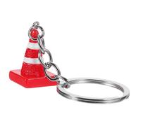 MOBUTOFU Porte-clés Cône De Signalisation Miniature Décoratif Accessoire Léger Pour Sac à Dos Et Porte-monnaie Ornement Suspendu Original