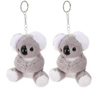 MOBUTOFU Porte-clés de 2pcs en Peluche et Coton Pp Mignon Koala Alliage de Zinc, Robuste ou à Décoration Paquet Main