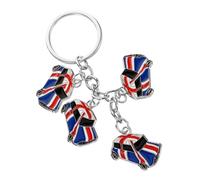 MOBUTOFU Porte-clés Pendentif Créatif et Simple en Alliage de Zinc Voiture Style Drapeau Britannique pour Anniversaire et Noël