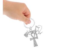 MOBUTOFU Porte-Clés Symbole Antique Égyptien en Alliage de Zinc Pendentif Croix Oeil d'Horus pour Voiture et Paquet Présent Significatif pour Amis et Famille