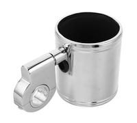 MOBUTOFU Porte-gobelet de Moto Chromé, Support de Bouteille D’Eau 78 Mm Compatible Guidons 22-32 Mm, Porte-bidon pour Scooter et Vélo Électrique, Accessoire Pratique pour Balades en Plein