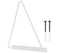 MOBUTOFU Porte Revue Mural en Fer Blanc Triangulaire pour Vinyles et Magazines, Support Mural en Vinyle Facile à Nettoyer et Gain de Place Maison