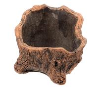 MOBUTOFU Pots De Fleurs Artistiques Boîte De Rangement Jardinière en Faux Bois Flotté Pots en Ciment Petit Pot De Fleurs Décoratif pour Bonsaï