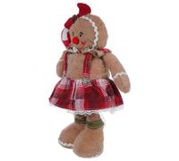 MOBUTOFU Poupée en Peluche D'épice de Noël, Jambes Extensibles, Tissu | Décor Festif pour Vitrine Commerciale et Étagères, Rembourrage Interne, Toucher Doux, Reste Debout