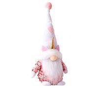 MOBUTOFU Poupée GNOME de Bureau Rose, Décorative, Fête Saint Valentin | Peluche en Pp Coton et Pet, Style Mignon et Créatif, pour Maison, Garçon et Filles, Ambiance Festive
