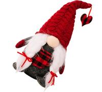 MOBUTOFU Poupée GNOME en Peluche Adorable et Romantique Saint-Valentin en Tricot, Décoration Stable et Résistante pour Fête ou Bar