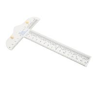 MOBUTOFU Règle en T en Plastique Transparent pour Mesure Précise et Dessin Artistique, Outil de Couture Portable, Usage Bricolage et Pliage Textile