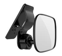 MOBUTOFU Rétroviseur Intérieur de Voiture Pivotant à 360 Degrés en Verre et Plastique Noir, Design Compact Portable, pour Surveiller les Garçon et Filles en Voiture