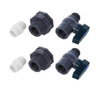 MOBUTOFU Robinet de Cuve Dn20 3/4 en PVC avec Raccord Bulkhead, Lot 2