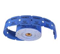 MOBUTOFU Rouleau de Billets de Tombola Perforés Déchirement Facile en Papier Bleu pour Événements et Tirages Sort