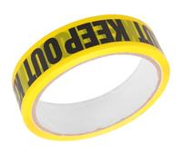 MOBUTOFU Ruban de Signalisation Adhésif Industriel Résistant Noir Fond Jaune 2pcs 2,4 Cm X 25 M pour Sols et Équipements en