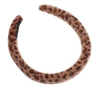 MOBUTOFU Serrage-tête Peluche à Imprimé Léopard Vintage pour Femmes Oreilles Poilues, Design Antidérapant et Style Élégant pour Accessoires Cheveux Automne Hiver